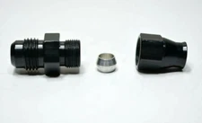 892004-BL Fragola -6 AN Male To 1/4" Hard Tube Compression Adapter Fitting Black