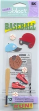 Vintage Touch of Jolee's BASEBALL Theme 3-D Stickers 64490 FAST FREE ship!