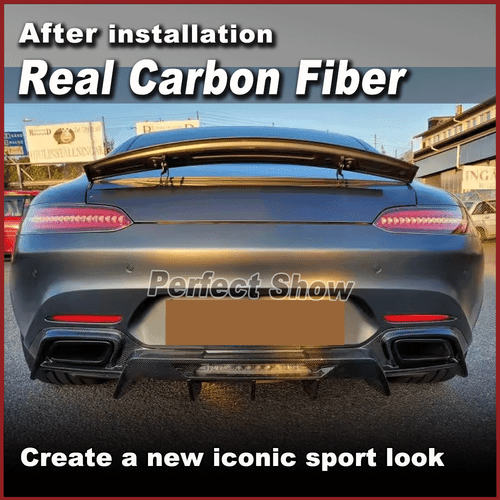 Difusor carbono difusor trasero faldón trasero labio para Benz AMG GT GTR GTS 2015-2018 - Imagen 3 de 10