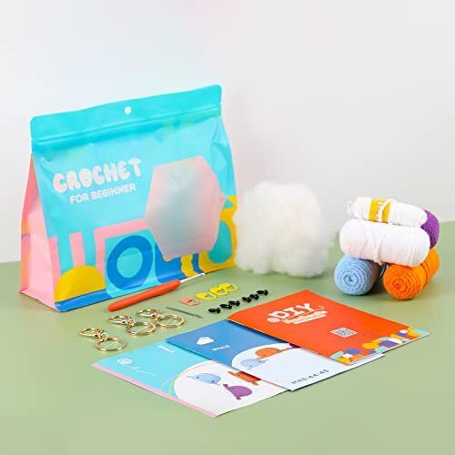 Crochet Kit, Crochet Kit for Beginners, Starter Pack with attentive