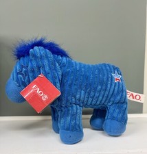 FAO Schwarz Political Party Democrat Blue Donkey Plush Stuffed Animal w/Tags