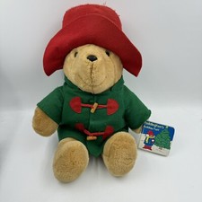 Vtg Holiday Paddington Bear Cute with Xmas Book Sears Kids Gift 16" Plush 1996