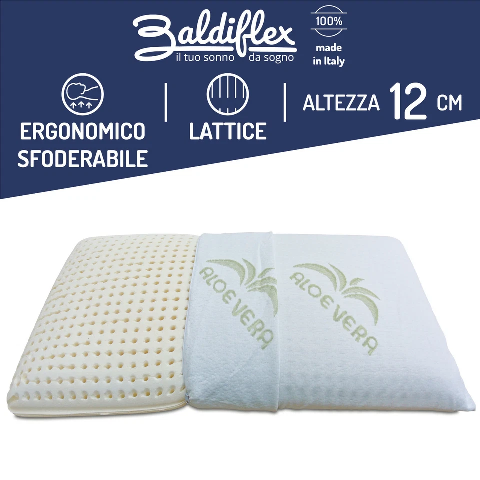 Cuscino in Lattice Guanciale Saponetta Antiacaro Anallergico Sfoderabile - Immagine 2 di 4