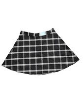 Old Navy Jupe Skater Skirt Black White Plaid Women's Size 8