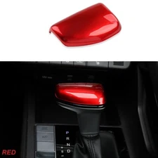 Gloss Red Gear Shift Lever Knob Cover Trim For Hyundai Elantra Tucson Santa Cruz