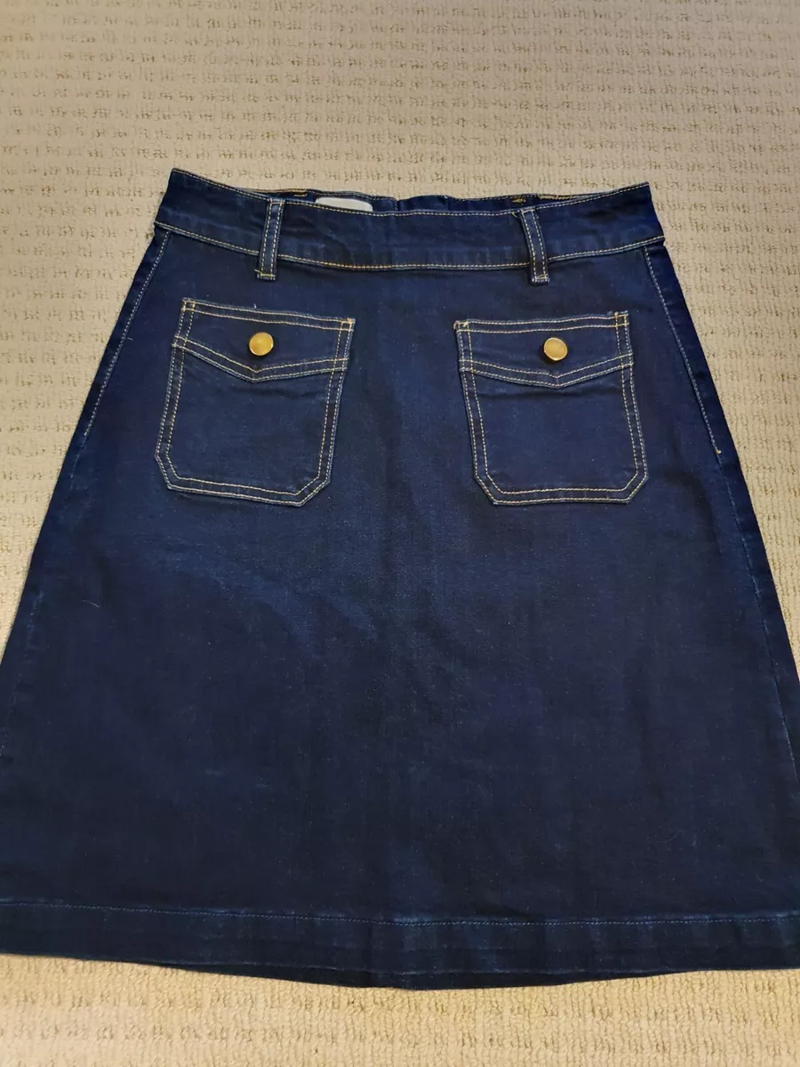 Seed a line denim skirt cheap