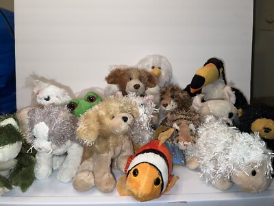 GANZ  Webkinz 17 Stuffed  Plush Animals. No Codes Exc Clown Fish W/code