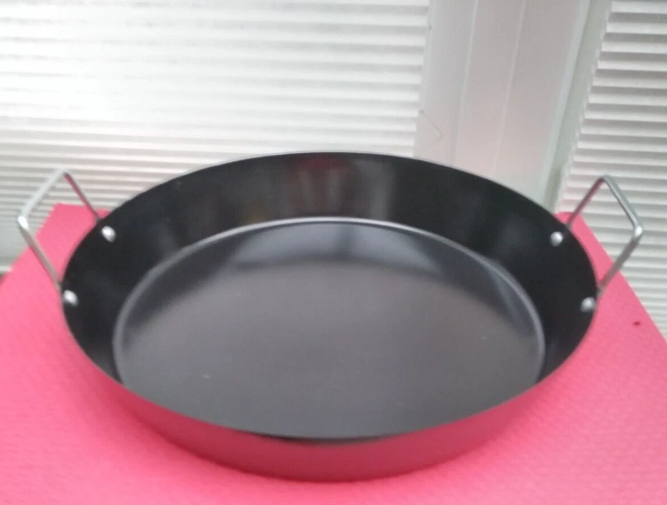 CROFTON PAELLA PAN HEAVY DUTY METAL STEEL LARGE FOOD 38cm-DEEP 7cm-5.7L MULTIUSE - Image 3 of 4