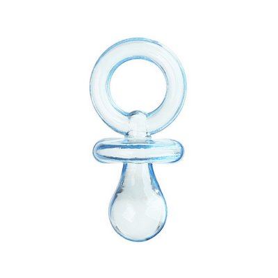 Sexy Sparkles 10 Pcs Baby Blue Pacifier Acrylic Charm Pendant 23mm(7/8'') [Baby P