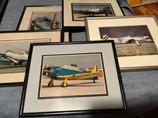 Five framed WWII Aircraft Photos/Pictures