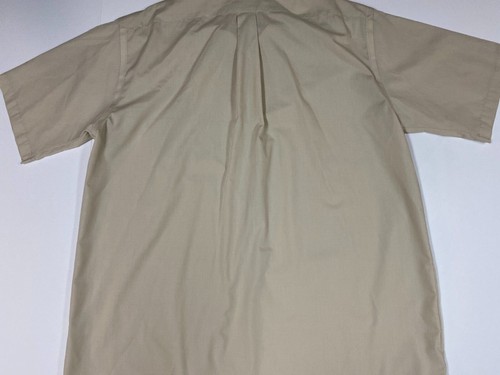 Bill Blass Mens Shirt 18 Beige Button Down - Picture 7 of 10