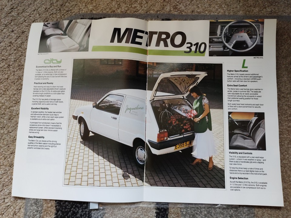Original Austin Morris Metro + Maestro Vans sales catalogue 1987 eBay