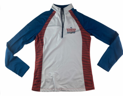 RM Running Man DC Wonder Woman Run Series 1/4 Zip Pullover Shirt Women s Size S