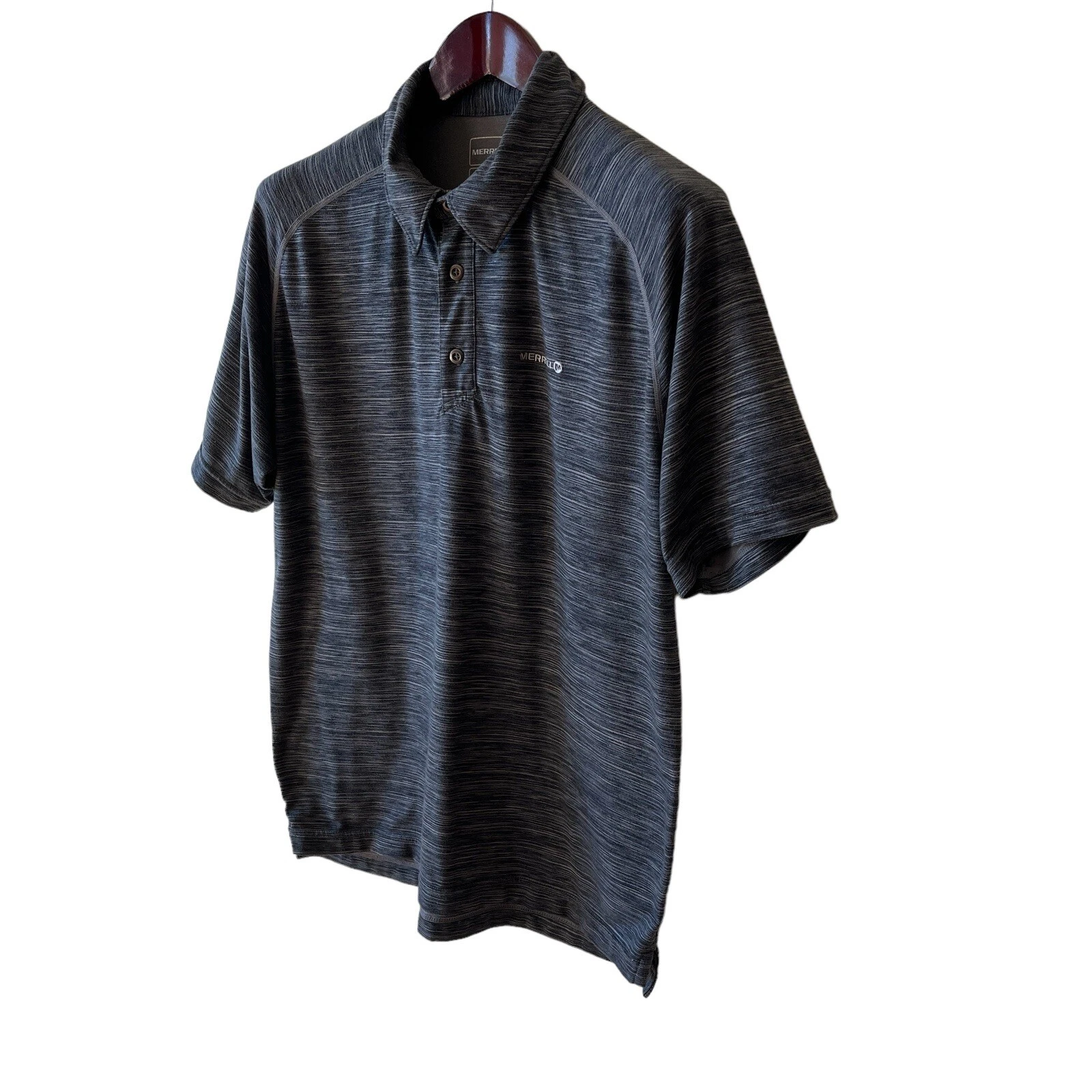 merrell opti-wick upf short sleeve polos shirt