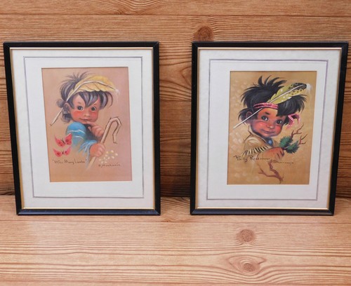 Monteague Art Print Billy Road Runner Miss Mary Lambs Lot SET 2 Framed 10 x 12 - Picture 1 of 10