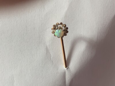 Fire Opal 14 KT Gold Pin. GOLD nearing 4500 oz.