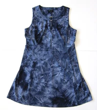 AB Studio Purple Stretch Tie Dye Sleeveless Shift A-Line Sheath Tunic Dress XL