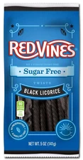 Black Licorice Sugar Free Vines - 5 oz. bag, 12 per case