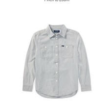 45 Boys Ralph Lauren Workshirt Chambray large 14-16  p134