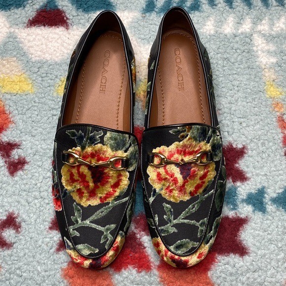 Coach Haley Floral Jacquard loafers 8 Gem