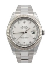 Rolex Datejust II 116334 | 41MM | Silver Diamond Dot Dial