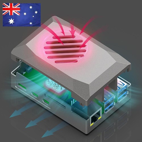 Silver Shadow Case with PWM Cooling Fan ABS Protective Shell for Raspberry Pi 5