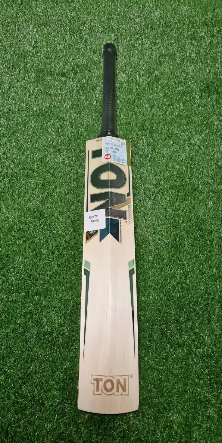 BATTE DE CRICKET TON SUPREME, BORD ÉPAIS, POIGNÉE COURTE, SAULE ANGLAIS, NOUVEAU MODÈLE