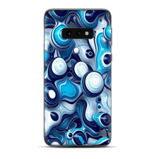 Skins Decal wrap for Samsung Galaxy S10e - Mixed Blue Bubbles Glass