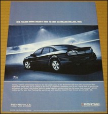 2001 Pontiac Bonneville Ssei Print Ad Car Automobile Advertisement Vtg Onstar 2001 Pontiac Bonneville Ssei Print Ad Car Automobile Advertisement Vtg Onstar