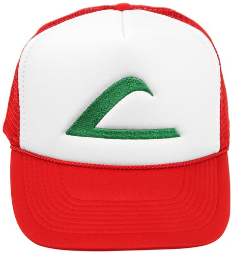 Ash Ketchum Cosplay Hat Mesh Cap with Plastic Snap Closure - Adult & Youth Sizes - 第 2/2 張圖片