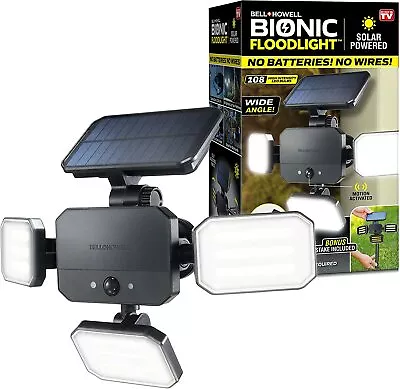 BELL AND HOWELL Bell + Howell Bionic Floodlight Motion Sensing Outdoor Light with Remote Control