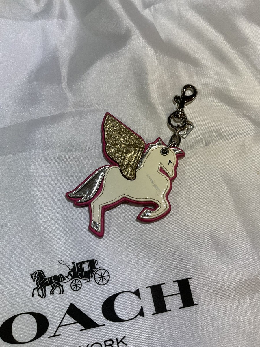 Coach Pegasus Unicorn Key Fob Chain Keychain Bag Charm RARE | eBay