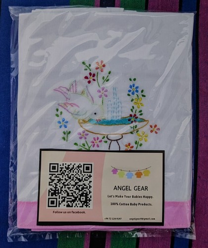 Hand Made Luxury 100% Cotton Embroidered Baby Towel 18 x 18inch - Picture 14 of 18
