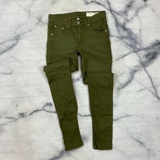 Rag Bone Skinny Jeans Size 25 Dist Army Green Stretch Denim W1502O337DAR
