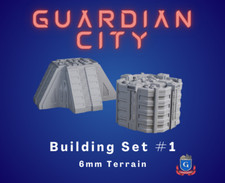 6mm City Combo #1 - 1:285 scale Detailed sci-fi terrain Battletech, Epic 40k