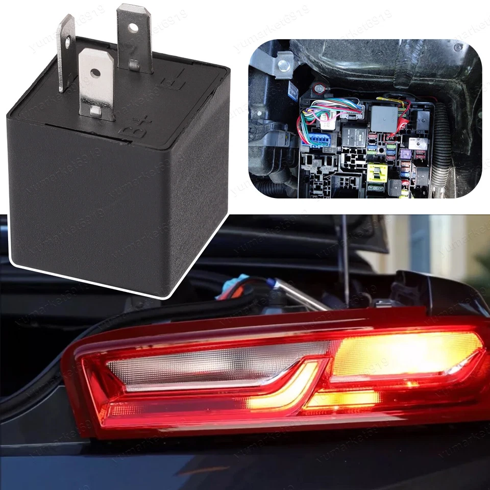 3 Pin Car Flasher LED Relay Fix Light Hyper Flash Turn Signal Decoder CF13 EP34 - Image 3 of 4
