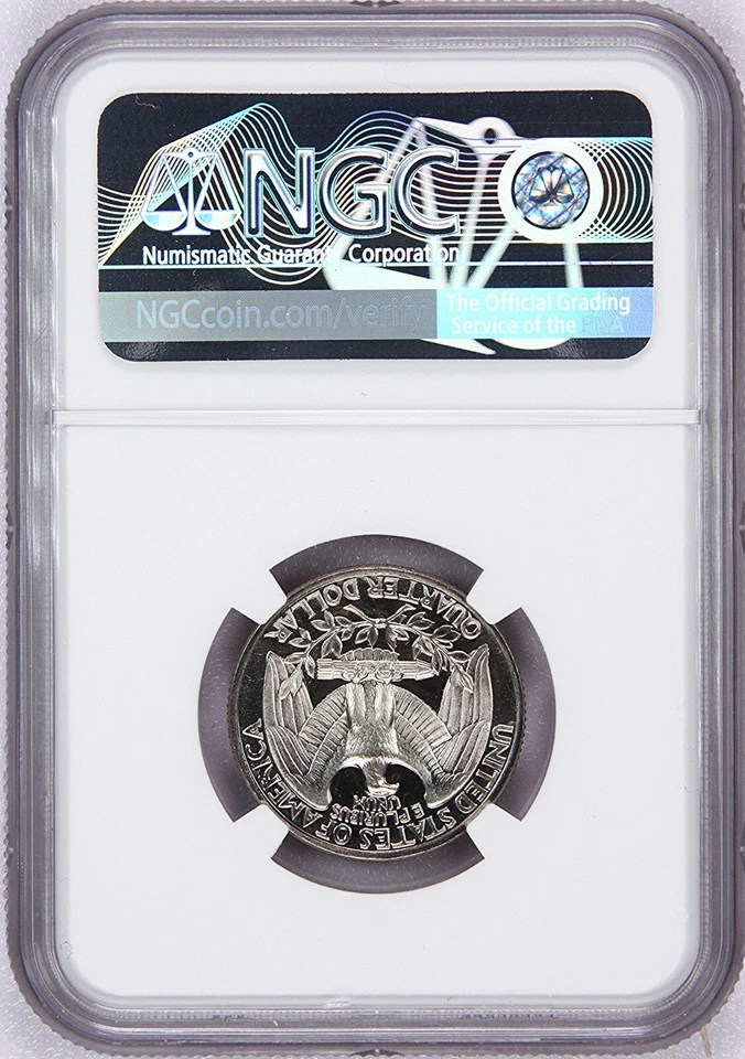 1986-S Washington Proof Quarter, Graded PF69 Ultra Cameo by NGC, Patriotic Label - Image 2 of 4