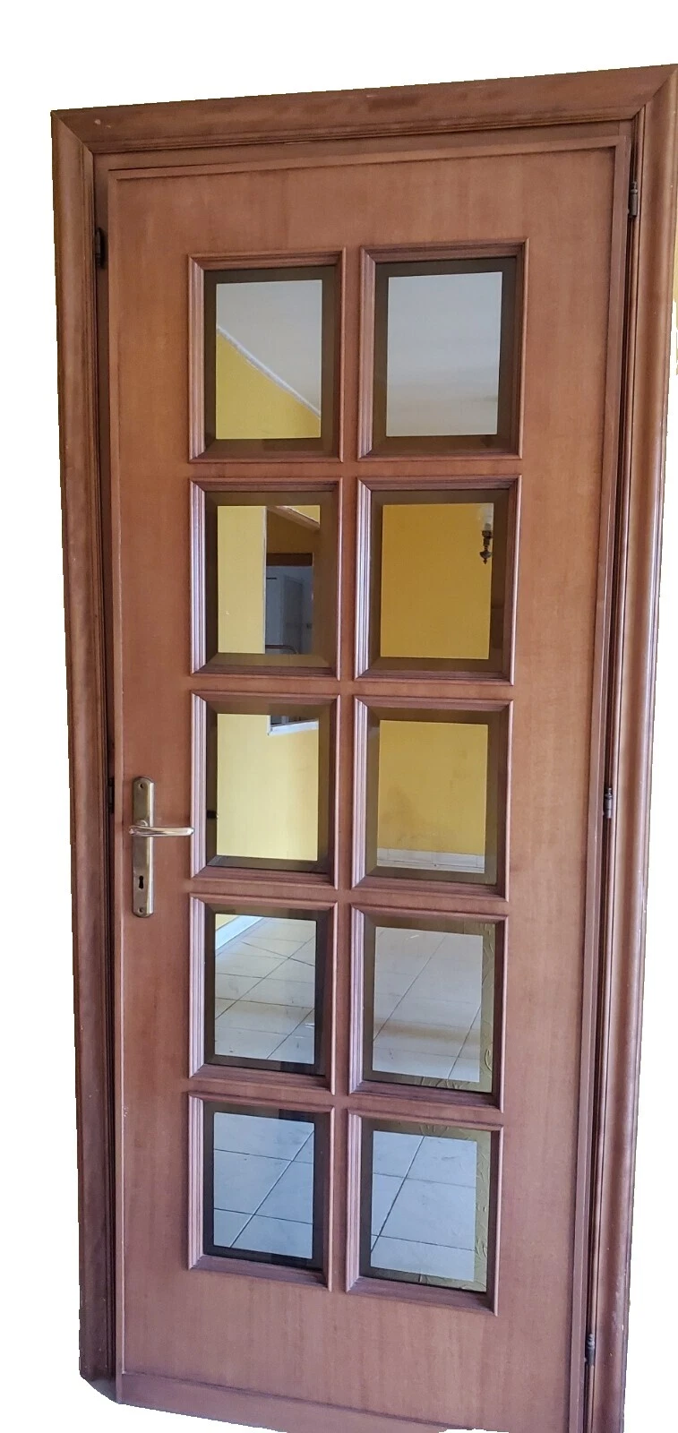 Portas de Madeira Marrom Casa Porta de Vidro