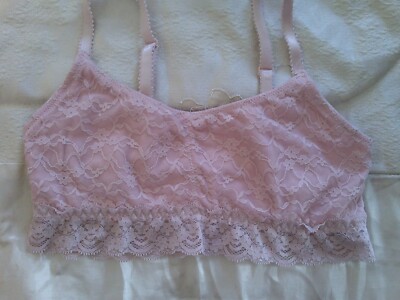 matalan pull on ladies bra top bralette size uk small  usa XS extra small  pink