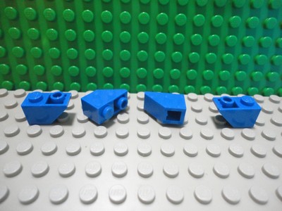 Lego 4 Blue 2x1 inverted brick block slopes NEW | eBay