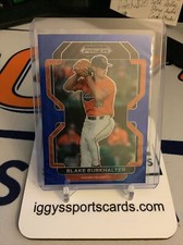 Blake Burkhalter BLUE WAVE PRIZM - 2022 Panini Prizm Draft Picks Baseball