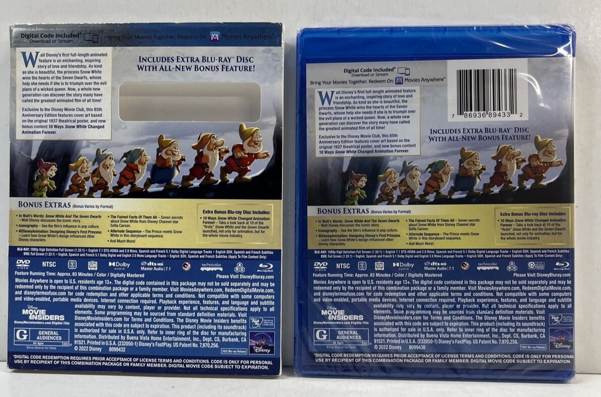 Snow White and the Seven Doors (2022, Blu-Ray + DVD, Anniversary