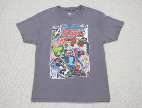 Chemise Marvel adulte grande bande dessinée grise Avengers Iron Man Thor Captian Amarica Hulk - Photo 1 sur 14