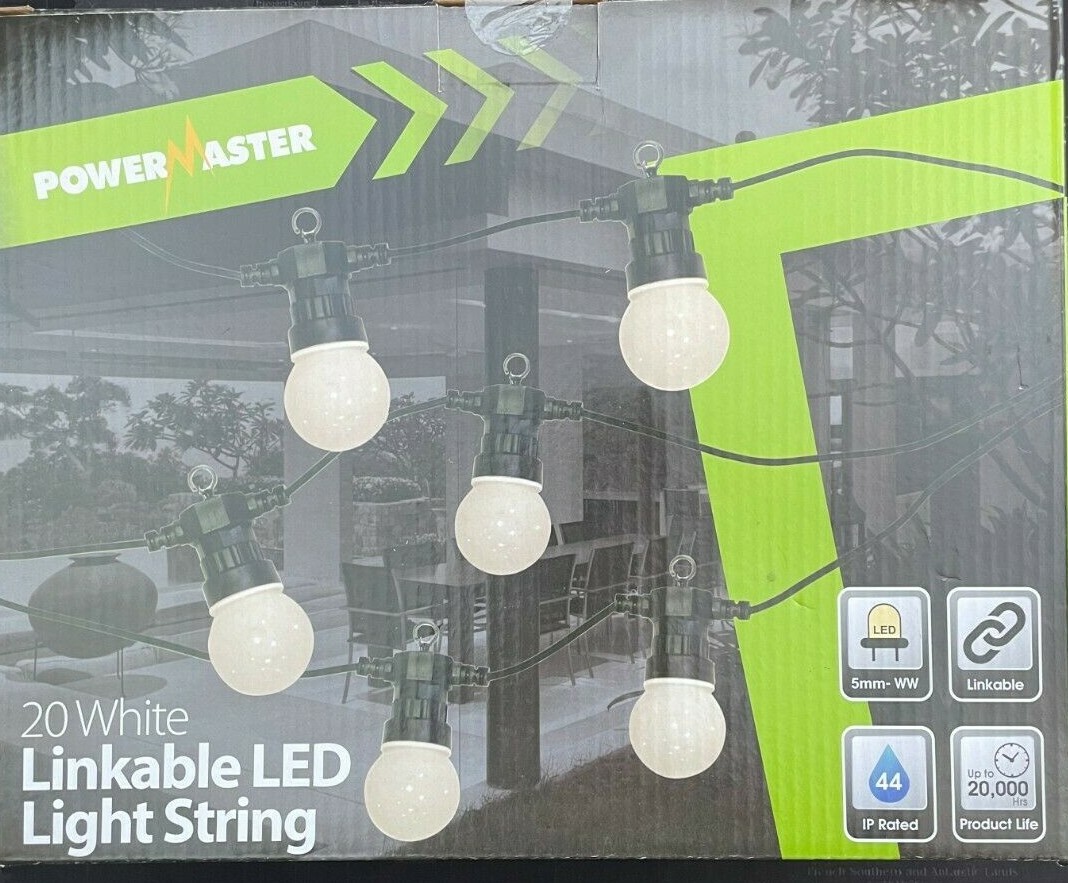 LED LINKABLE FESTOON GARDEN LIGHTS. X20. 15M