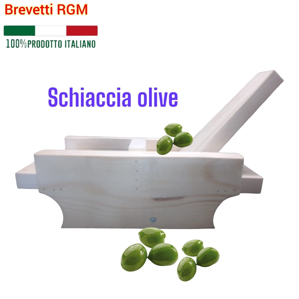 SUPER OFFERTA- SCHIACCIA OLIVE ARTIGIANALE IN LEGNO,FACILE,UTILE, VELOCE . - Image 2 of 4