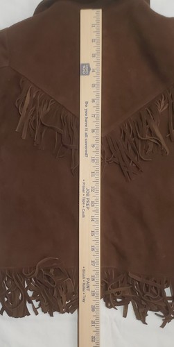 Genuine Leather Kids Jacket with Fringe Large - Picture 6 of 7