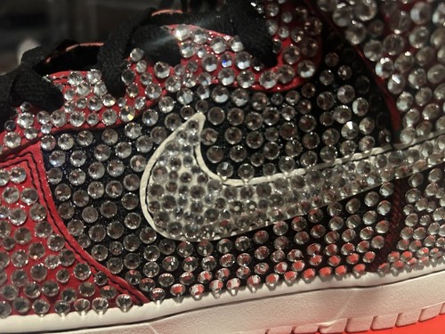 Nike Custom Dunk High Swarovski Crystal 1/1 On Dv0826-001 Sneaker Ds With Box - Picture 2 of 9