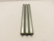 Qty 3 Hytrol Gravity Conveyor Rollers 1-3/8"OD 16"BF 1/4" Round Axle Galvanized