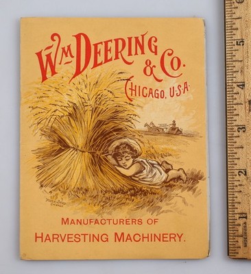 1888 Wm. Deering Harvesting & Cutting Machinery Picture Booklet Advertising