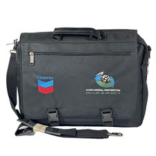 Chevron AAPG Annual Convention Black Laptop Messenger Bag 15  Organizer Used